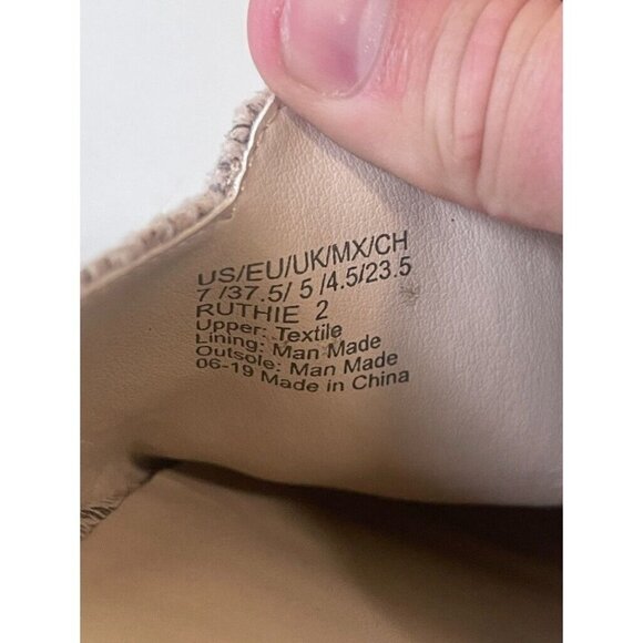 Kenneth Cole Reaction Ruthie 2 Slip On Mules Flats Snake Print Sz 7 - Picture 6 of 16